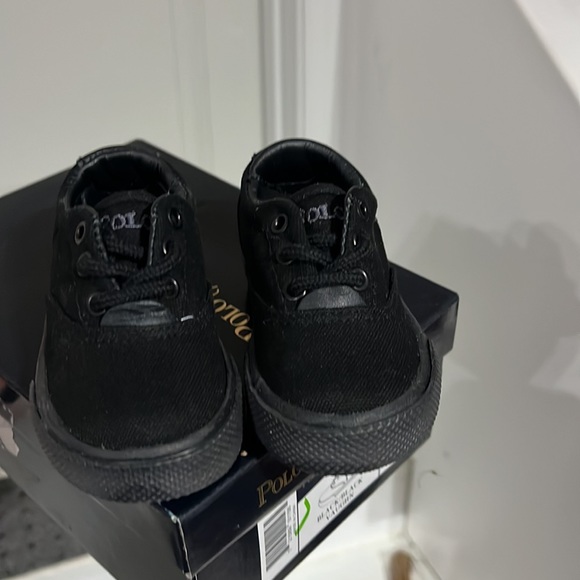 Polo Ralph Lauren Vaughn canvas boat shoes sneakers new Toddlers size 4 - Picture 2 of 9